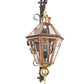 Meyda Lighting Millesime 14" Raw Copper & Brass And Timeless Bronze Lantern Wall Sconce With Clear Shade Glass