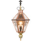 Meyda Lighting Millesime 14" Raw Copper & Brass And Timeless Bronze Lantern Wall Sconce With Clear Shade Glass