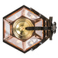 Meyda Lighting Millesime 14" Raw Copper & Brass And Timeless Bronze Lantern Wall Sconce With Clear Shade Glass