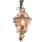 Meyda Lighting Millesime 14" Raw Copper & Brass And Timeless Bronze Lantern Wall Sconce With Clear Shade Glass