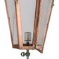 Meyda Lighting Millesime 14" Raw Copper Lantern Pendant Light With Clear Seeded Shade Glass