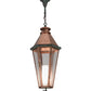 Meyda Lighting Millesime 14" Raw Copper Lantern Pendant Light With Clear Seeded Shade Glass