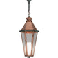 Meyda Lighting Millesime 14" Raw Copper Lantern Pendant Light With Clear Seeded Shade Glass