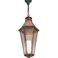 Meyda Lighting Millesime 14" Raw Copper Lantern Pendant Light With Clear Seeded Shade Glass