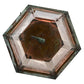 Meyda Lighting Millesime 14" Raw Copper Lantern Pendant Light With Clear Seeded Shade Glass