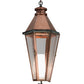 Meyda Lighting Millesime 14" Raw Copper Lantern Pendant Light With Clear Seeded Shade Glass