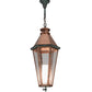 Meyda Lighting Millesime 14" Raw Copper Lantern Pendant Light With Clear Seeded Shade Glass