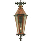 Meyda Lighting Millesime 14" Raw Copper Lantern Wall Sconce With Clear Seeded Shade Glass