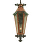 Meyda Lighting Millesime 14" Raw Copper Lantern Wall Sconce With Clear Seeded Shade Glass