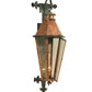Meyda Lighting Millesime 14" Raw Copper Lantern Wall Sconce With Clear Seeded Shade Glass