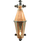 Meyda Lighting Millesime 14" Raw Copper and Verdi Brass Lantern Wall Sconce With Clear Seeded Shade Glass
