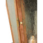 Meyda Lighting Millesime 14" Raw Copper and Verdi Brass Lantern Wall Sconce With Clear Seeded Shade Glass