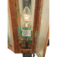 Meyda Lighting Millesime 14" Raw Copper and Verdigris Wall Sconce With Clear Seeded Shade Glass