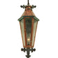 Meyda Lighting Millesime 14" Raw Copper and Verdigris Wall Sconce With Clear Seeded Shade Glass