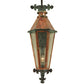 Meyda Lighting Millesime 14" Raw Copper and Verdigris Wall Sconce With Clear Seeded Shade Glass
