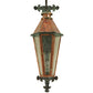 Meyda Lighting Millesime 14" Raw Copper and Verdigris Wall Sconce With Clear Seeded Shade Glass