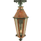 Meyda Lighting Millesime 14" Raw Copper and Verdigris Wall Sconce With Clear Seeded Shade Glass