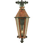 Meyda Lighting Millesime 14" Raw Copper and Verdigris Wall Sconce With Clear Seeded Shade Glass