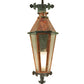 Meyda Lighting Millesime 14" Raw Copper and Verdigris Wall Sconce With Clear Seeded Shade Glass