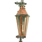 Meyda Lighting Millesime 14" Raw Copper and Verdigris Wall Sconce With Clear Seeded Shade Glass