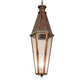 Meyda Lighting Millesime 14" Vintage Copper And Craftsman Verdi Lantern Pendant Light With Clear Seeded Shade Glass