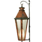 Meyda Lighting Millesime 14" Vintage Copper and Verdigris Brass Lantern Wall Sconce With Clear Seeded Shade Glass