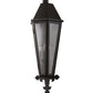 Meyda Lighting Millesime 181916 14" 3-Light Blackwash Lantern Wall Sconce With Clear Seeded Shade Glass