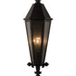 Meyda Lighting Millesime 181916 14" 3-Light Blackwash Lantern Wall Sconce With Clear Seeded Shade Glass