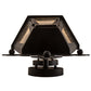 Meyda Lighting Millesime 181916 14" 3-Light Blackwash Lantern Wall Sconce With Clear Seeded Shade Glass