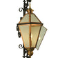 Meyda Lighting Millesime 20" Copper And Timeless Bronze Lantern Wall Sconce With Frosted White Art Shade Glass