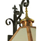 Meyda Lighting Millesime 20" Copper And Timeless Bronze Lantern Wall Sconce With Frosted White Art Shade Glass