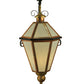 Meyda Lighting Millesime 20" Copper And Timeless Bronze Lantern Wall Sconce With Frosted White Art Shade Glass