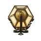 Meyda Lighting Millesime 20" Copper And Timeless Bronze Lantern Wall Sconce With Frosted White Art Shade Glass