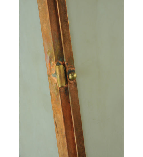 Meyda Lighting Millesime 20" Copper And Timeless Bronze Lantern Wall Sconce With Frosted White Art Shade Glass
