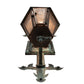 Meyda Lighting Millesime 8" Verdigris & Copper Lantern Wall Sconce With Clear Seeded Shade Glass