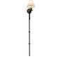 Meyda Lighting Minaret 8" Wrought Iron Left Wall Sconce With Beige Fabric Shade