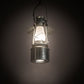 Meyda Lighting Miners Lantern 12" 2-Light Galvinized Silver Pendant Light With Frosted Clear Shade Glass
