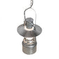 Meyda Lighting Miners Lantern 12" 2-Light Galvinized Silver Pendant Light With Frosted Clear Shade Glass