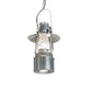 Meyda Lighting Miners Lantern 12" 2-Light Galvinized Silver Pendant Light With Frosted Clear Shade Glass