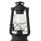 Meyda Lighting Miners Lantern 12" Costello Black Table Lamp With Clear Shade Glass