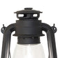 Meyda Lighting Miners Lantern 12" Costello Black Table Lamp With Clear Shade Glass