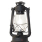 Meyda Lighting Miners Lantern 12" Costello Black Table Lamp With Clear Shade Glass