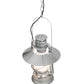 Meyda Lighting Miners Lantern 13" Galvinized Silver Pendant Light With Frosted Clear Shade Glass