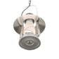 Meyda Lighting Miners Lantern 13" Galvinized Silver Pendant Light With Frosted Clear Shade Glass