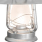 Meyda Lighting Miners Lantern 13" Galvinized Silver Pendant Light With Frosted Clear Shade Glass