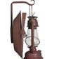 Meyda Lighting Miners Lantern 16" Distressed Rust Wall Sconce With Clear Shade Glass