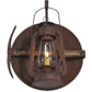 Meyda Lighting Miners Lantern 16" Distressed Rust Wall Sconce With Clear Shade Glass