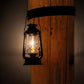 Meyda Lighting Miners Lantern 17" Costello Black Wall Sconce With Clear Shade Glass