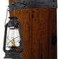 Meyda Lighting Miners Lantern 17" Costello Black Wall Sconce With Clear Shade Glass
