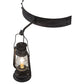 Meyda Lighting Miners Lantern 17" Costello Black Wall Sconce With Clear Shade Glass